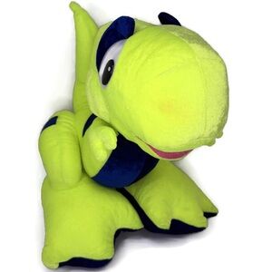 Nanco Bright Green Blue Dinosaur Plush